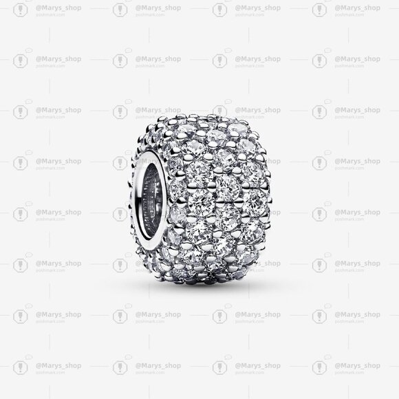 Pandora Sparkling Pavรฉ Triple-row Charm - Picture 1 of 5